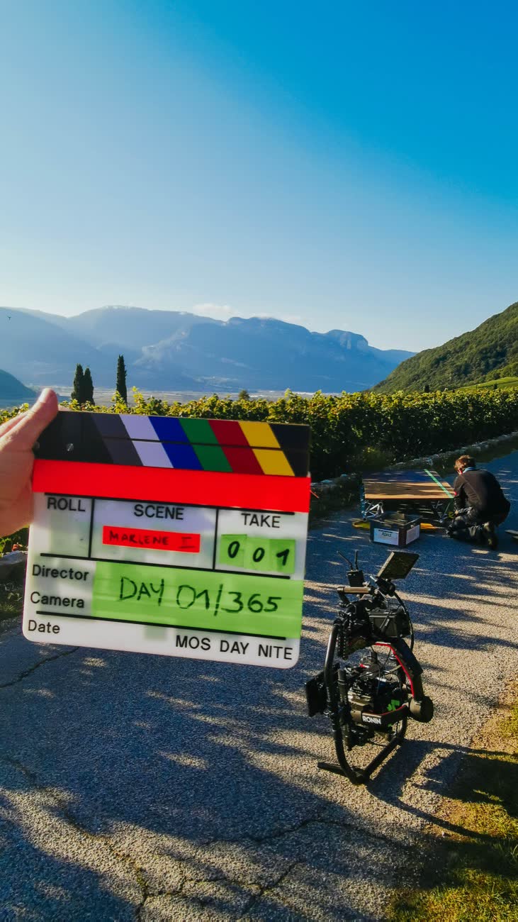 Clapperboard Day 01/365 in the mountains